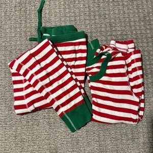 Hanna Andersson Red and Green Striped Pajama Set